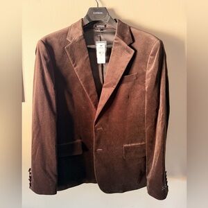 Express Dark Brown Velvet Blazer